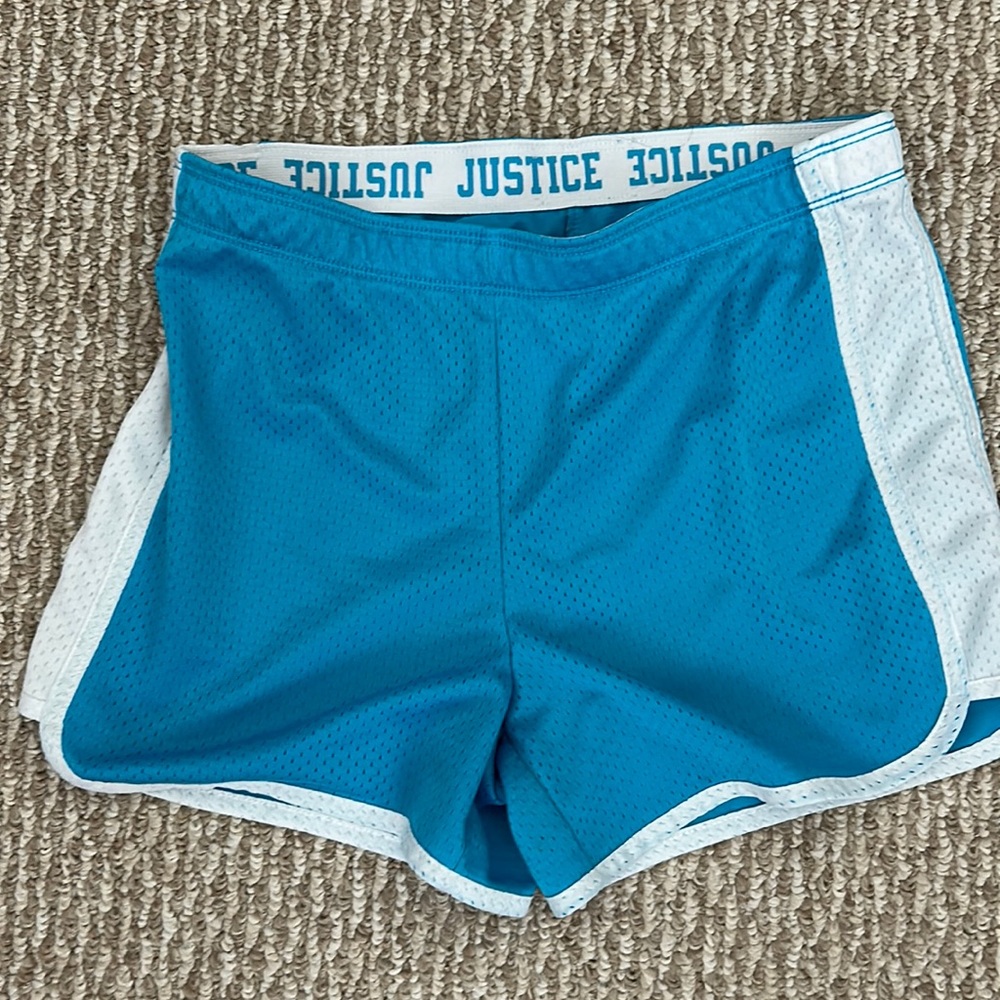 Justice brand blue athletic shorts comfy